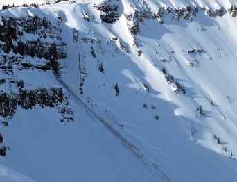 Natural Slab Avalanche off of Scarp Ridge