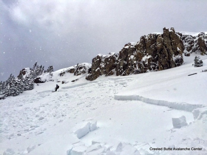 1/17. Explosive triggered slab avalanche at Irwin. SE aspect NTL.