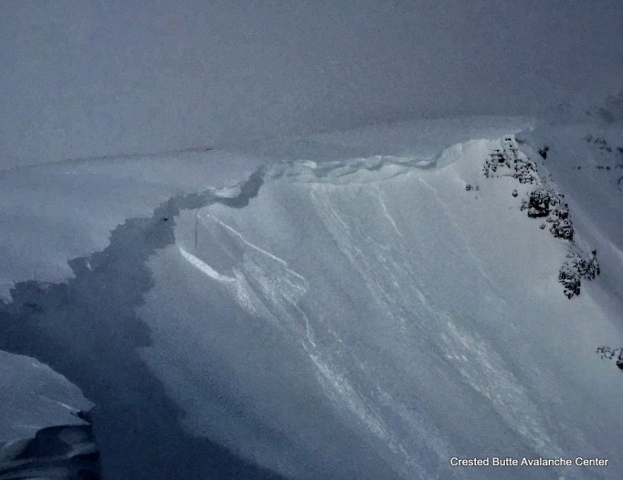 1/16. Larger crown getting filled in, smaller crown above it. NE aspect above treeline.