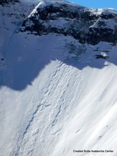 2/24. Recent cornice fall/ persistent slab off of Scarp Ridge