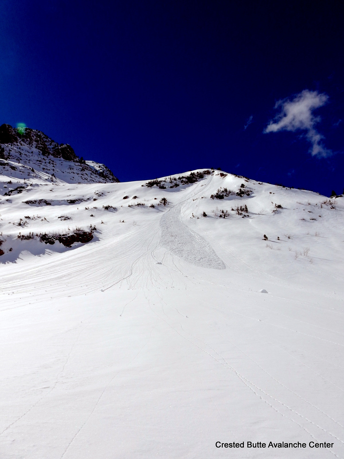 Natural wet loose below Cascade Peak. SE aspect NTL